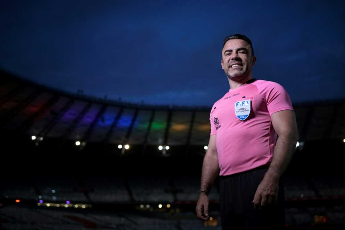 Brazilian premier league official Igor Benevenuto, pictured at the Mineirao stadium illuminated with the colors of the rainbow flag in Belo Horizonte, is one of a few trailblazing referees to publicly identify as gay Brazilian premier league official Igor Benevenuto, pictured at the Mineirao stadium illuminated with the colors of the rainbow flag in Belo Horizonte, is one of a few trailblazing referees to publicly identify as gay