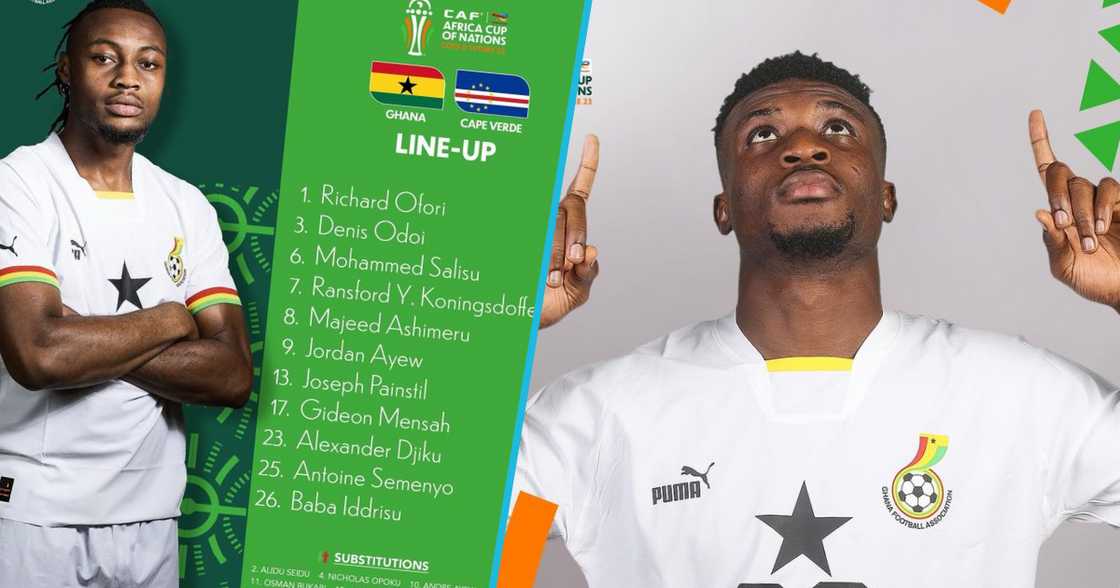 Black Stars lineup for AFCON 2023