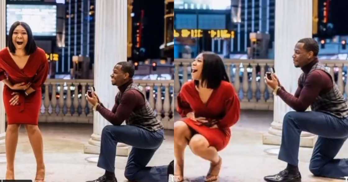 Man gives his girl surprise proposal during casual photoshoot in adorable video Man gives his girl surprise proposal during casual photoshoot in adorable video