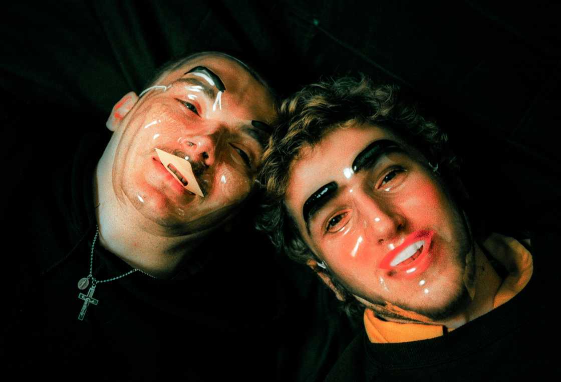 Portrait of Thomas Bangalter and Guy-Manuel de Homem-Christo. Portrait of Thomas Bangalter and Guy-Manuel de Homem-Christo.