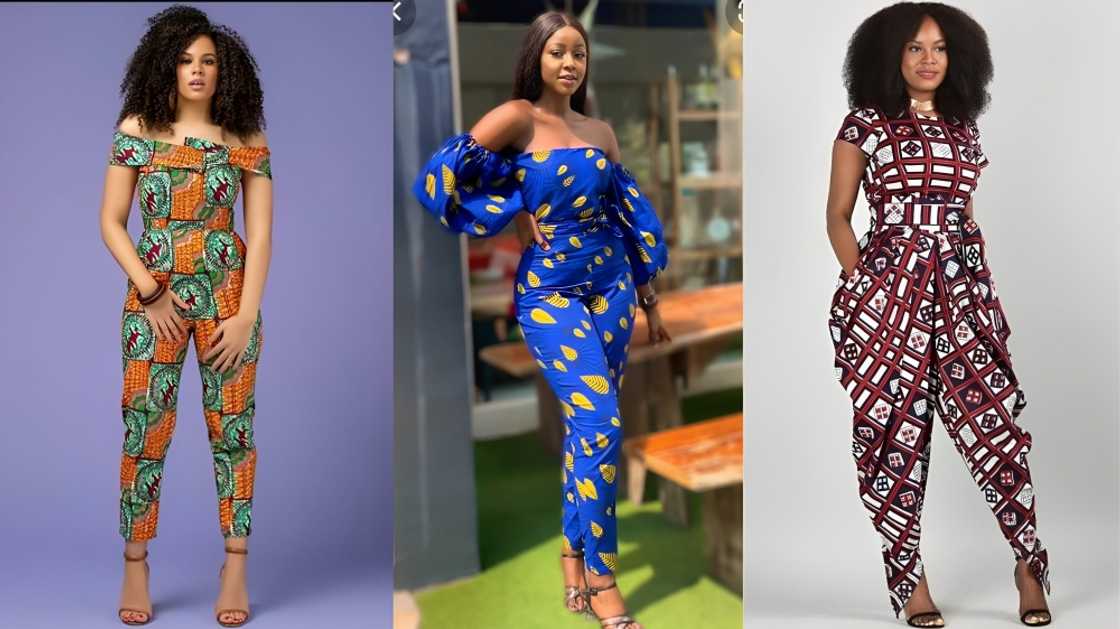 Girls wearing Ankara jumpsuits Girls wearing Ankara jumpsuits