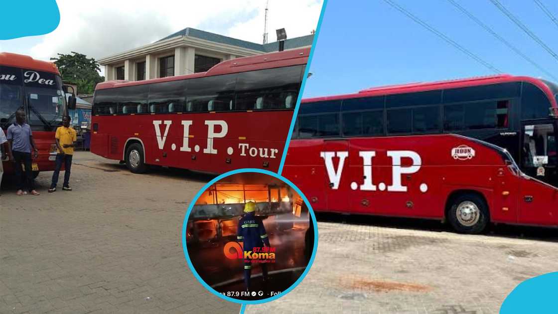 VIP buses, VIP buses burnt to ashes, Ghana Transport system, Ghanaian passengers, Accra Sunyani accidents