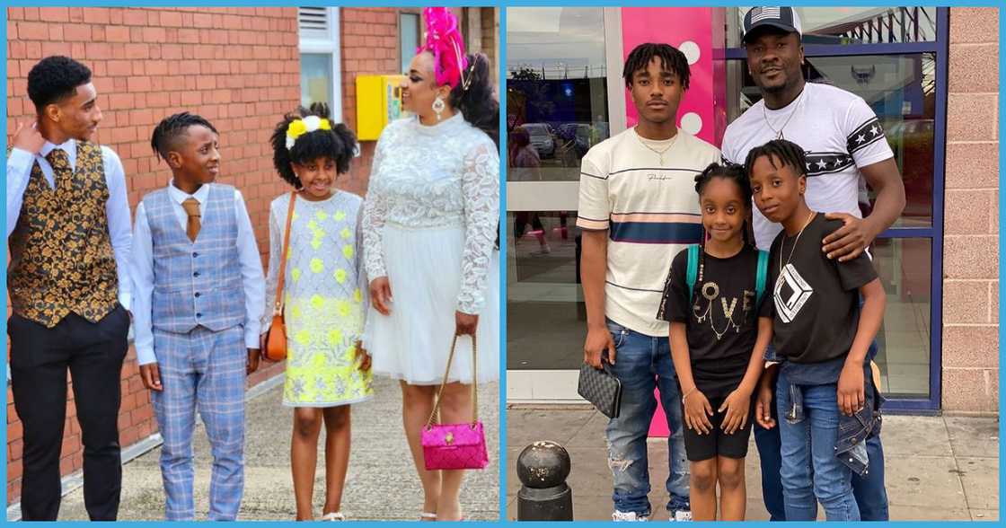 Asamoah Gyan's ex-wife and children