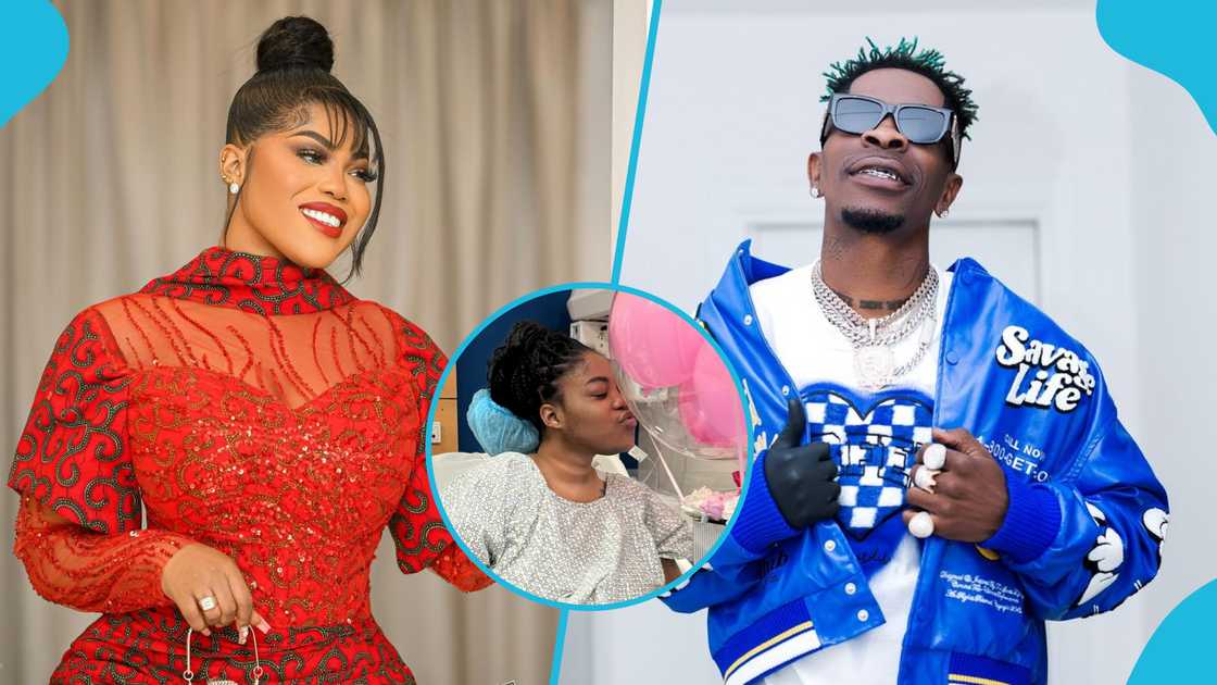 Shatta Wale, Maali, Maali's pregnancy photos, Shatta Wale's baby mamas, Shatta Wale's girlfriends, Maali in the delivery room, Baby girl