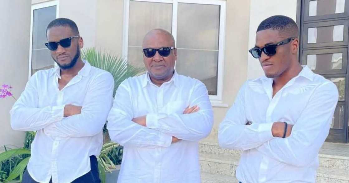 John Mahama and his sons, Shahid and Sharaf John Mahama and his sons, Shahid and Sharaf