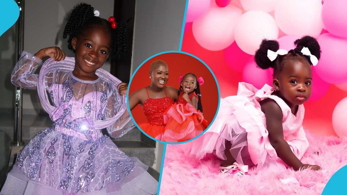 Fella Makafui's daughter Island Frimpong, Fella Makafui, Medikal, Island's birthday Fella Makafui's daughter Island Frimpong, Fella Makafui, Medikal, Island's birthday