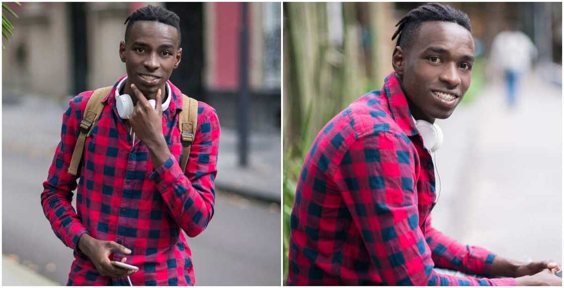 Young man looking excited Young man looking excited