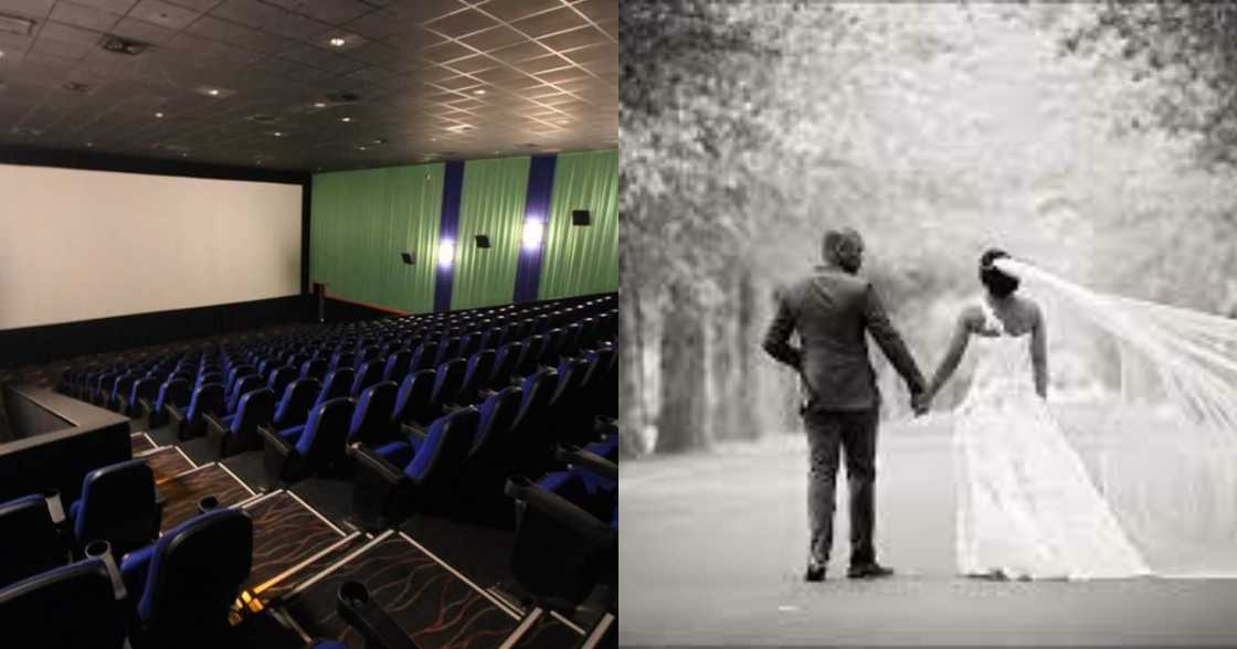 Loving Husband Rents out Movie Theatre to Play Wife Long-Lost Video of Their Wedding