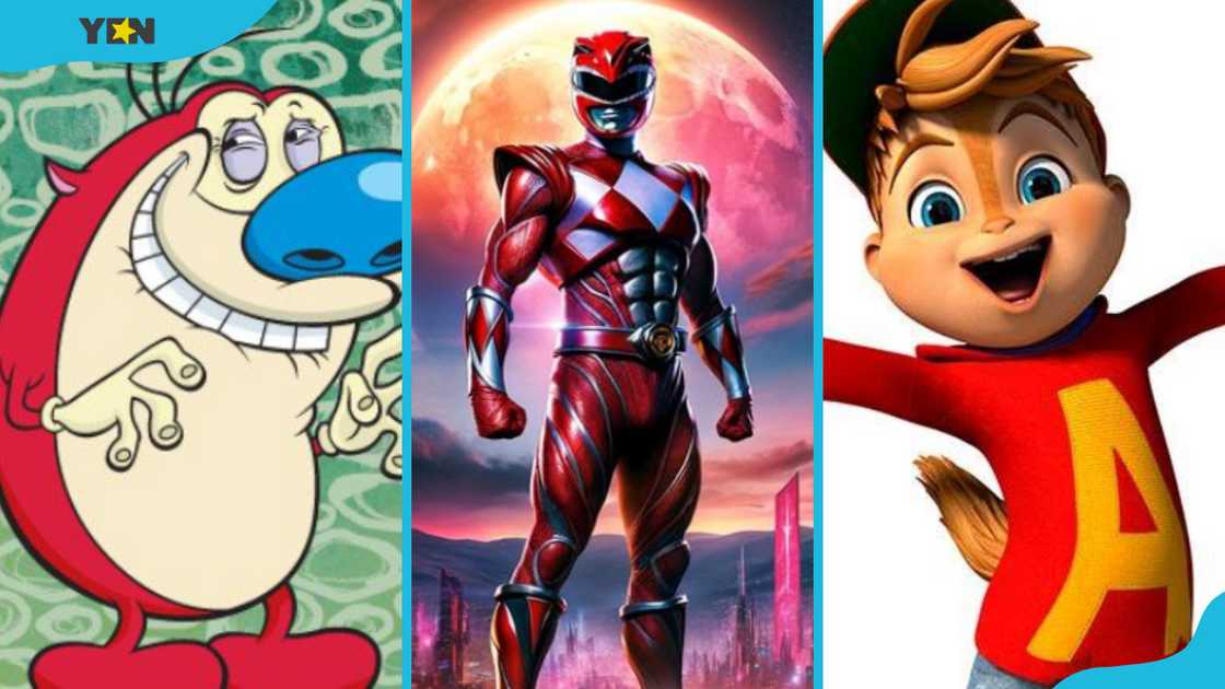 Stimpson J. Stimpy Cat (L), Red Ranger (M) and Alvin the Chipunk (R) Stimpson J. Stimpy Cat (L), Red Ranger (M) and Alvin the Chipunk (R)