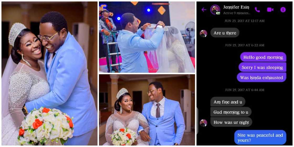 Cute photos as Nigerian lady finally marries man who had been ignoring her on Facebook, shares their chats Cute photos as Nigerian lady finally marries man who had been ignoring her on Facebook, shares their chats