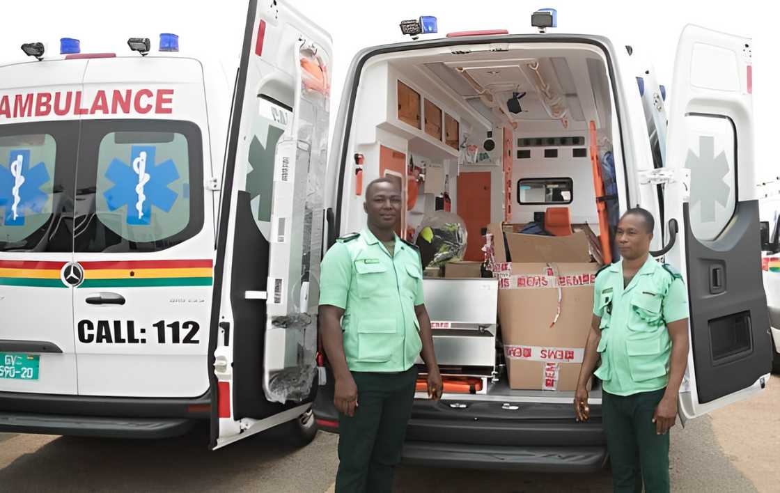 Emergency medical technicians attending to emergencies