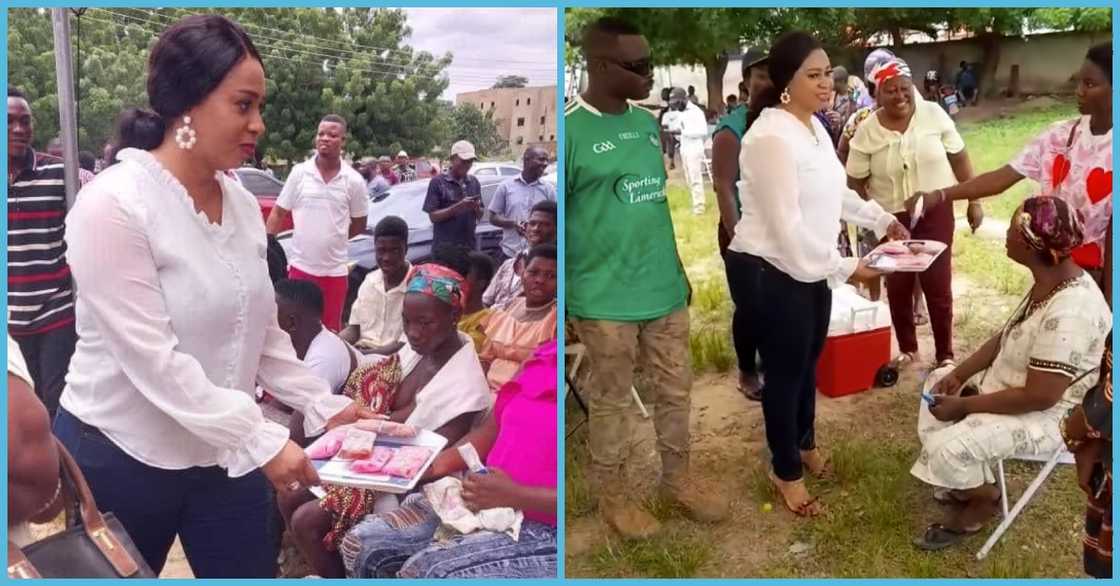 Adwoa Sarfo serving yoghurt Adwoa Sarfo serving yoghurt