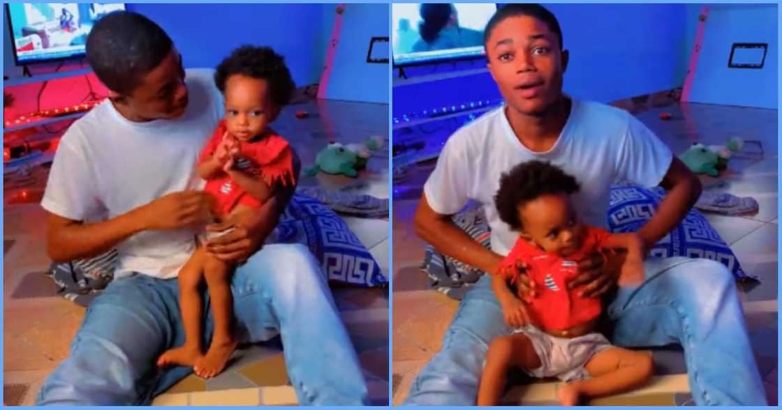 Photo of a Ghanaian man and his child Photo of a Ghanaian man and his child