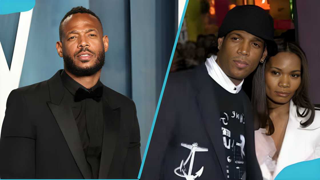 Marlon Wayans takes a picture alone and with Angelica