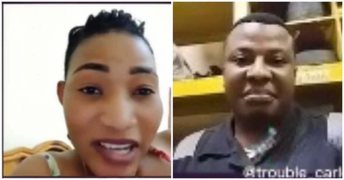 Photo of a lady and his disgruntled lover Photo of a lady and his disgruntled lover