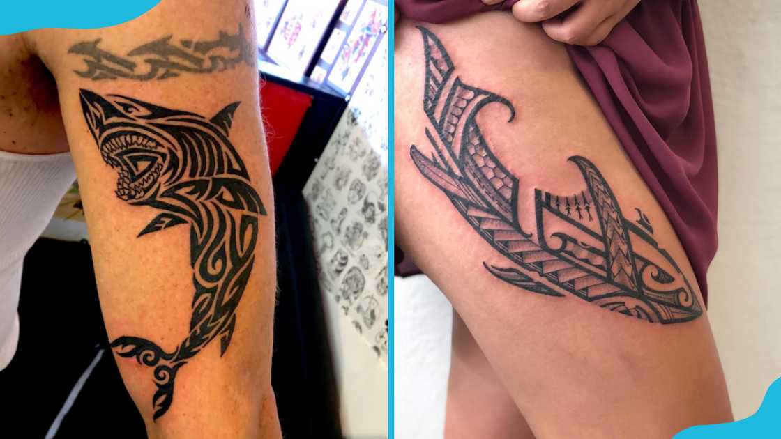 Tribal shark tattoos