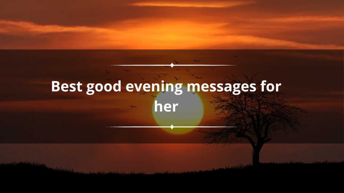 sweet good evening message for her