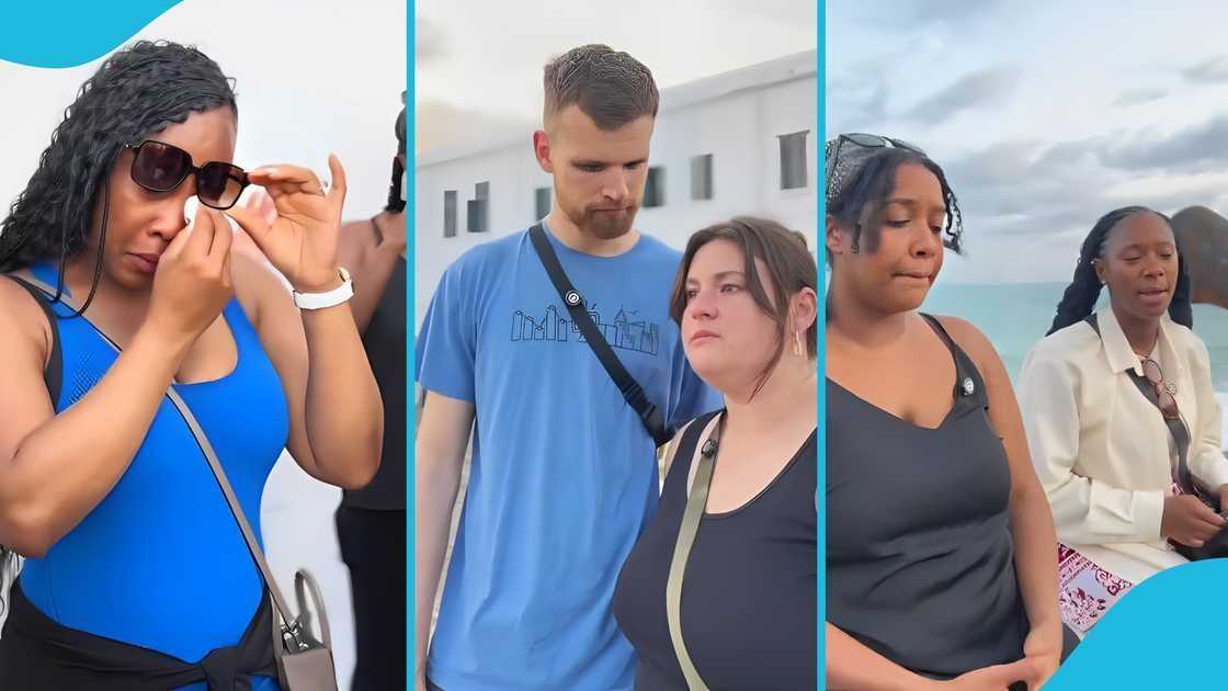 Diasporan tourists, Tourists in Ghana, Crying tourists, Cape Coast Castle, Slave Trade, Trans-Atlantic Slave Trade, African Americans in Ghana, African heritage.