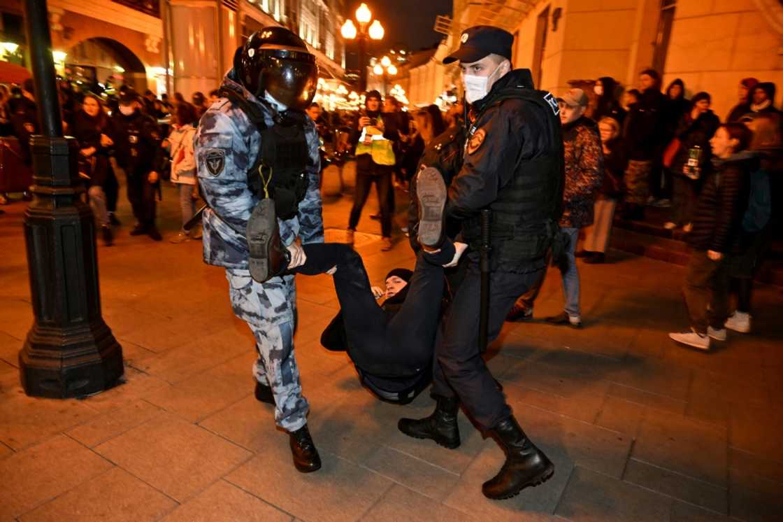 Monitoring groups said Russians at 15 different police stations were handed military summons after joining anti-mobilisation protests Monitoring groups said Russians at 15 different police stations were handed military summons after joining anti-mobilisation protests