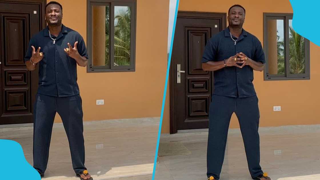 Former Black Stars captain Asamoah Gyan stunned with his African wear. Former Black Stars captain Asamoah Gyan stunned with his African wear.