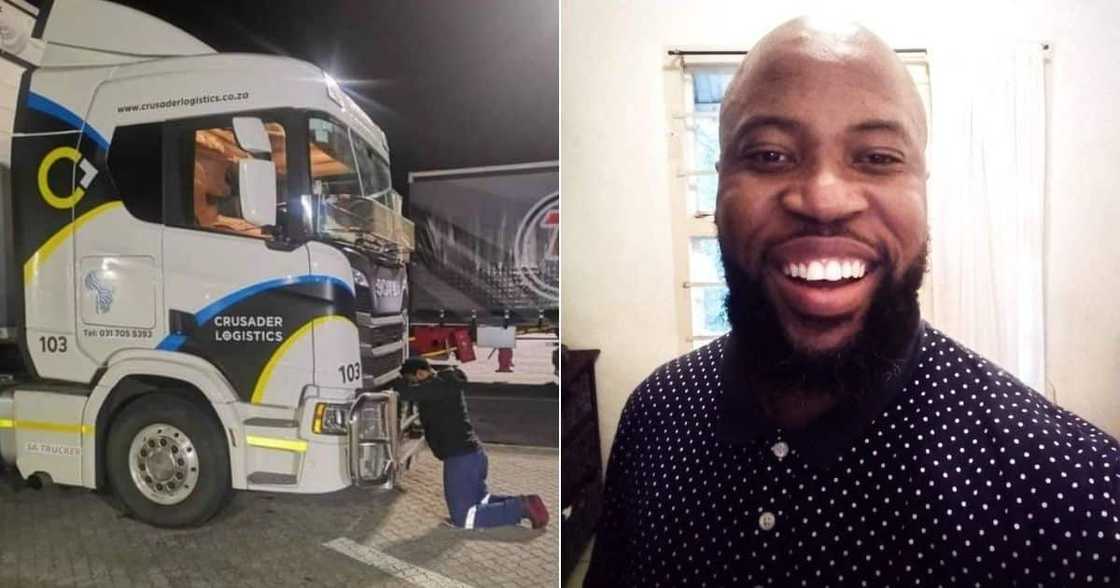 Mzansi, Inspired, Truck Driver, Prays, Before, Getting, Road Mzansi, Inspired, Truck Driver, Prays, Before, Getting, Road