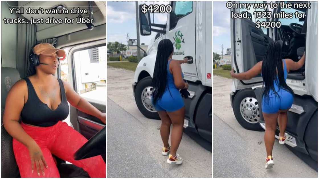 Female truck driver/Lady earning cool dollars. Female truck driver/Lady earning cool dollars.