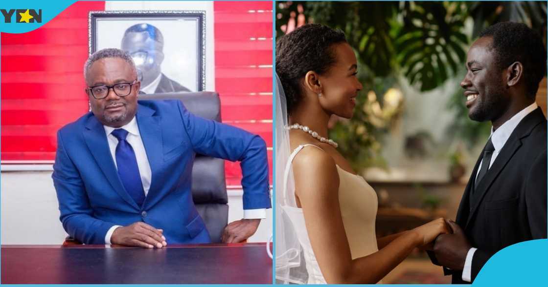 Photo of LPG founder Kofi Akpaloo and a happily married couple. Photo of LPG founder Kofi Akpaloo and a happily married couple.