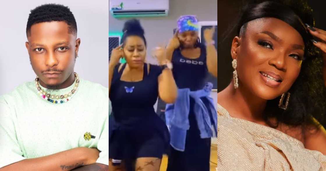 Nigerian Actress Chioma Akpotha and Colleague Dance to Kelvyn Boy’s Down Flat Song; Moves Wow Fans Nigerian Actress Chioma Akpotha and Colleague Dance to Kelvyn Boy’s Down Flat Song; Moves Wow Fans