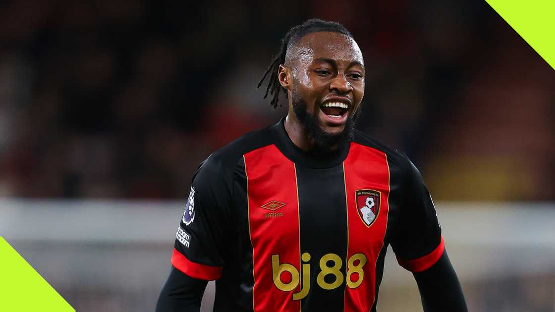 Ghana forward Antoine Semenyo missed a glaring opportunity to increase his Premier League tally as Bournemouth beat Arsenal. Ghana forward Antoine Semenyo missed a glaring opportunity to increase his Premier League tally as Bournemouth beat Arsenal.