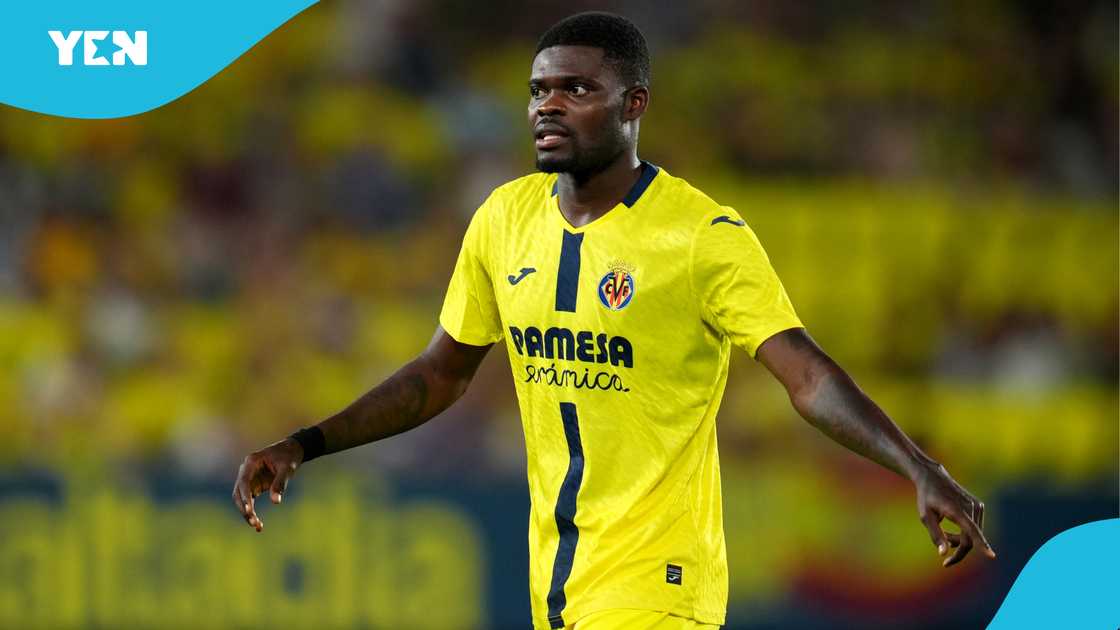 Thomas Partey, Arsenal, Villarreal, Aston Villa, Trofeo de La Ceramica. Thomas Partey, Arsenal, Villarreal, Aston Villa, Trofeo de La Ceramica.