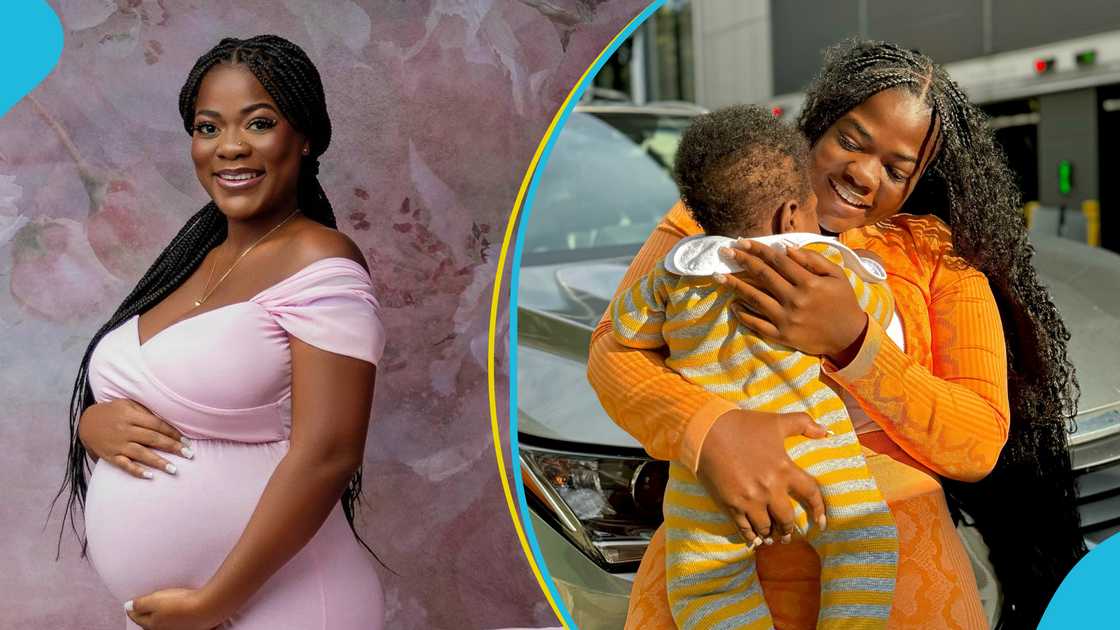 Asantewaa and her son, Asantewaa, TikTok Star, Pregnancy photos