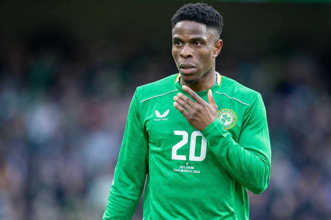 Chiedozie Ogbene #20 of Ireland during the Republic of Ireland V Belgium, International friendly match in Dublin, Ireland Chiedozie Ogbene #20 of Ireland during the Republic of Ireland V Belgium, International friendly match in Dublin, Ireland