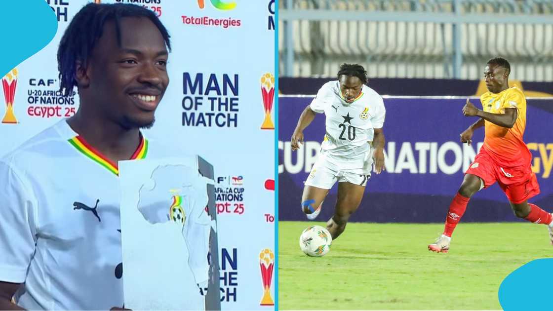 Abdul Hakim Sulemana, Ghana football, MVP, man-of-the-match, DR Congo, in Ghana, opening game, Suez Stadium, Black Satellites.