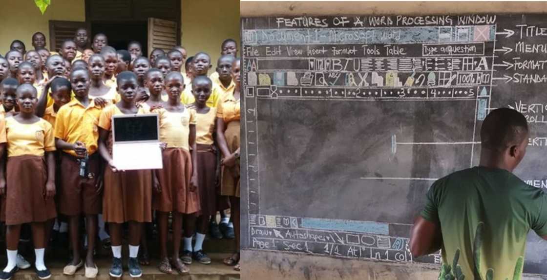 Viral blackboard ICT teacher recounts how GES officials summoned him in 2018