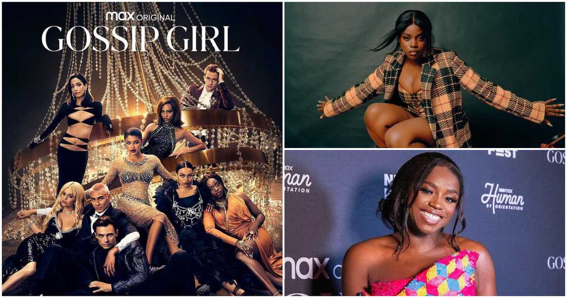 Ghanaian Actress Grace Duah Stuns In Corseted Kente Gown By Ghanaian Designer For Gossip Girl Premiere Ghanaian Actress Grace Duah Stuns In Corseted Kente Gown By Ghanaian Designer For Gossip Girl Premiere