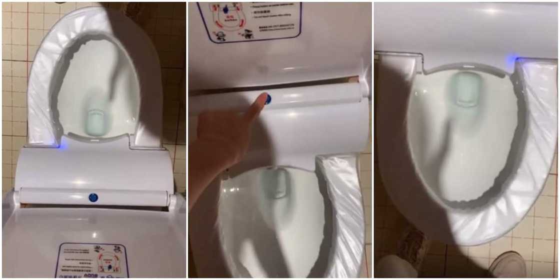 Video of toilet seat with produces nylon from its side goes viral Video of toilet seat with produces nylon from its side goes viral