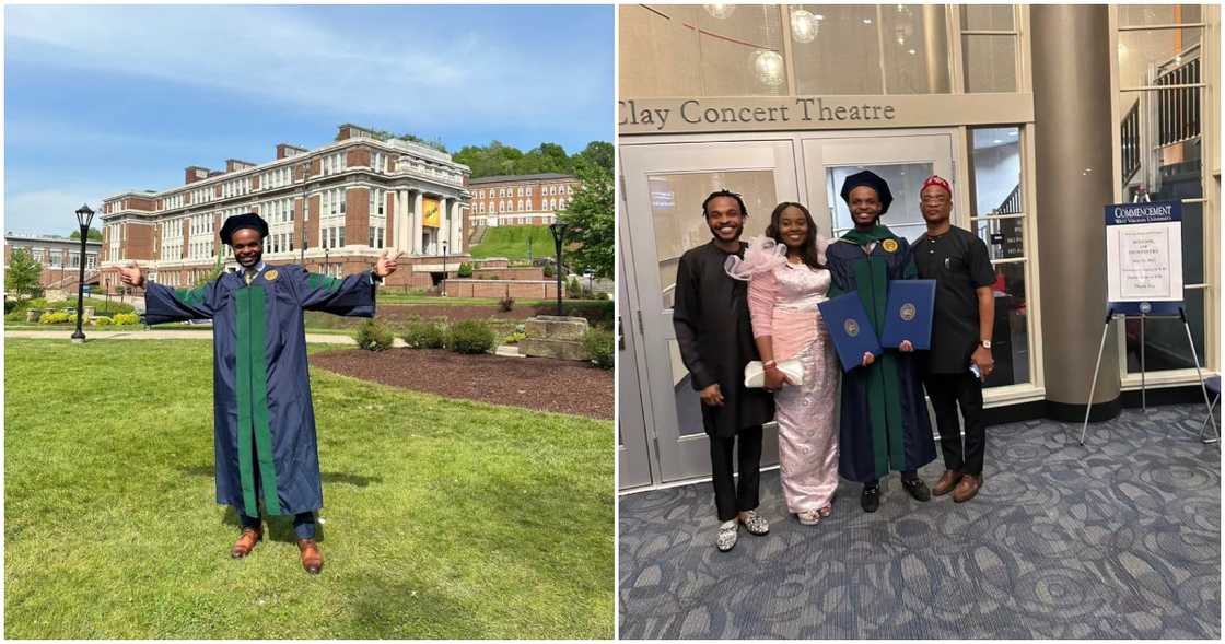 Divine Nwofor with family at his graduation