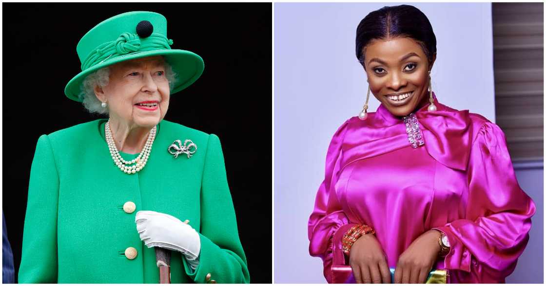 Queen Elizabeth II and Diana Asamoah Queen Elizabeth II and Diana Asamoah