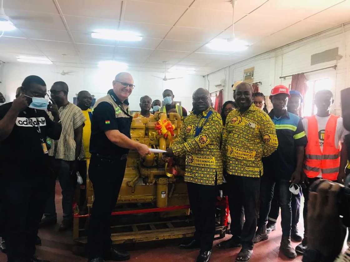 Mantrac Ghana donates Caterpillar Engine worth $20,000 to TTU Autotronic Laboratory Mantrac Ghana donates Caterpillar Engine worth $20,000 to TTU Autotronic Laboratory