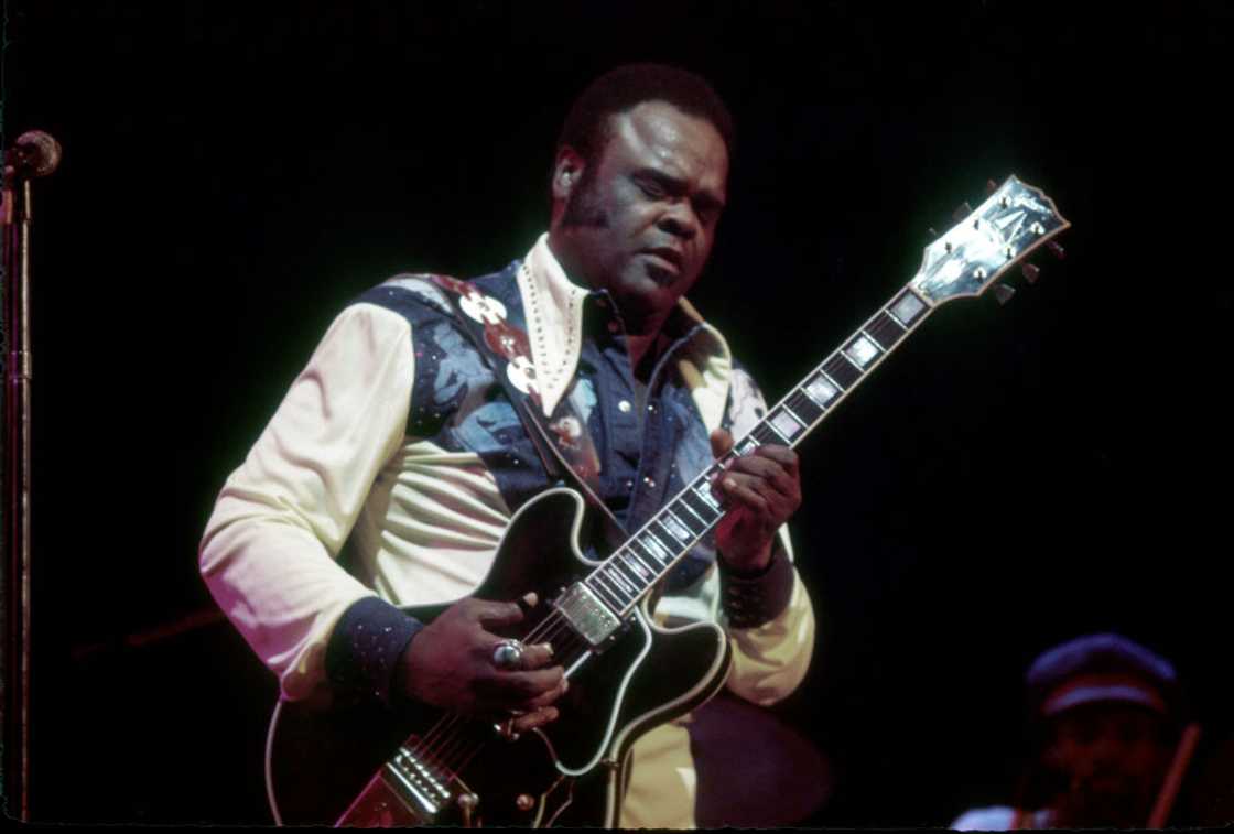 American blues guitarist Freddie King performing in Copenhagen, Denmark American blues guitarist Freddie King performing in Copenhagen, Denmark