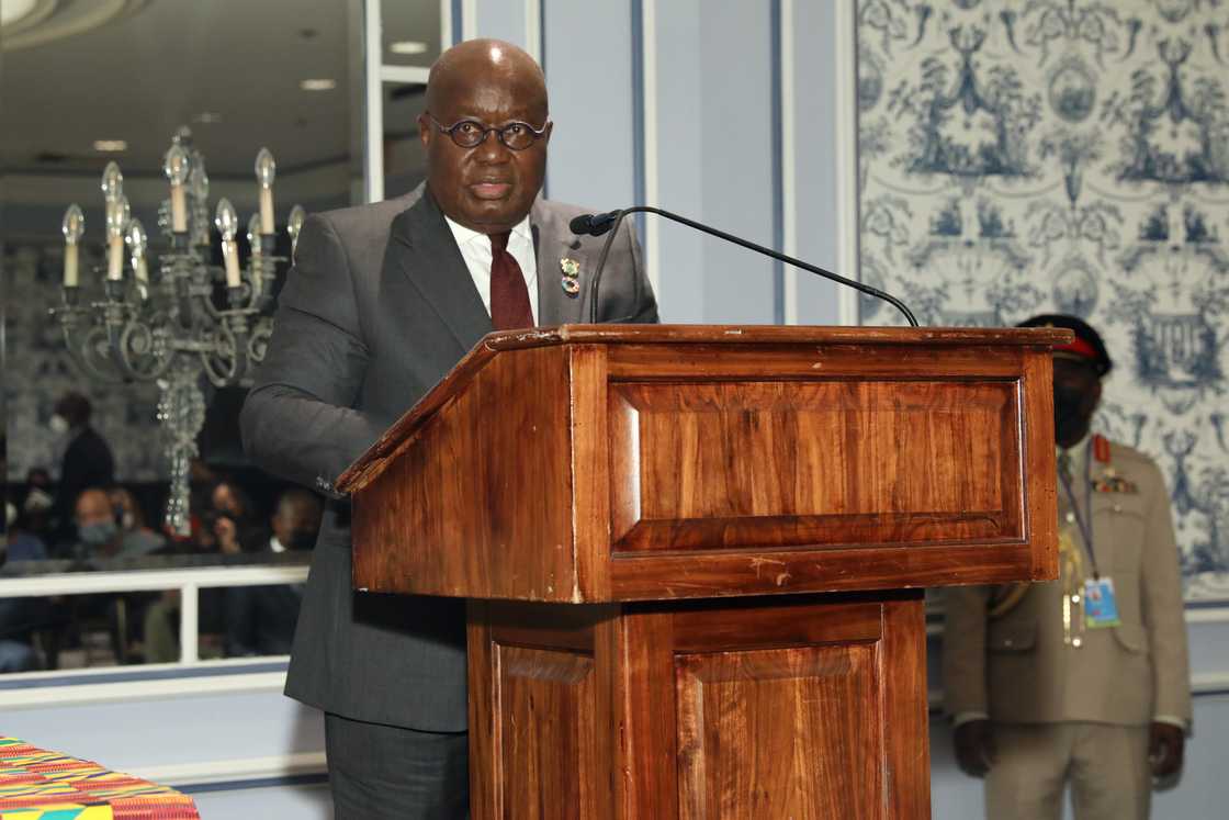 H.E. Nana Akufo-Addo at the historic signing of an agreement