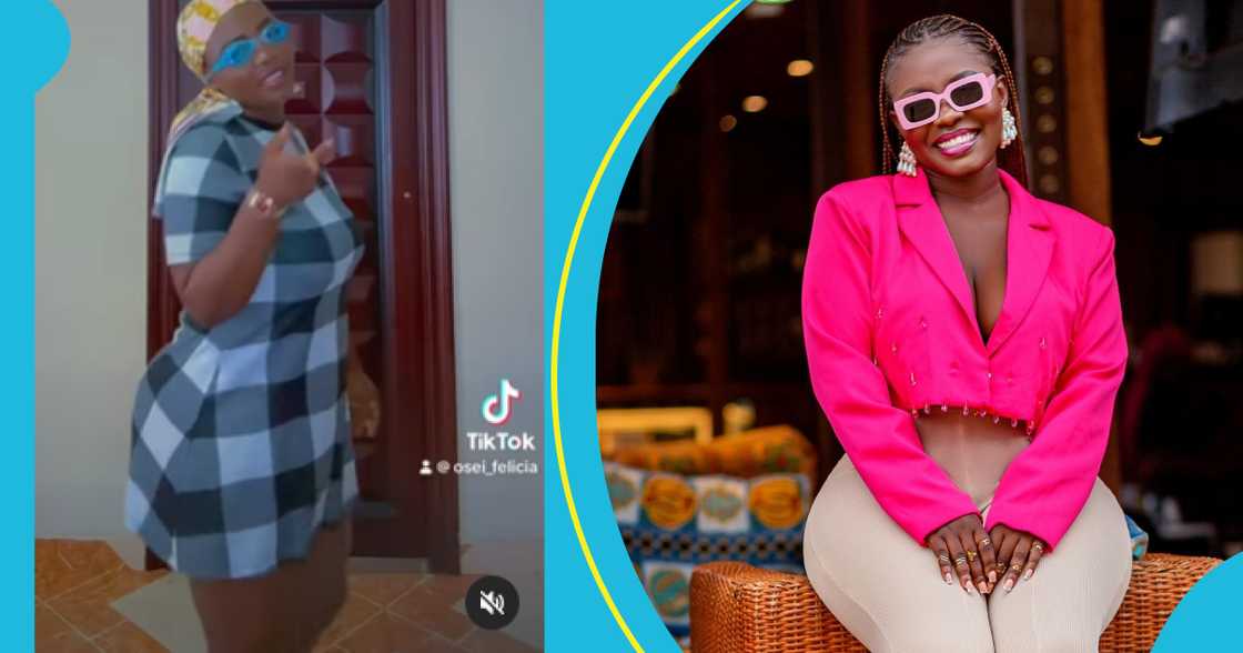 Felicia Osei flashes succulent thighs in dancing TikTok video, peeps salivate Felicia Osei flashes succulent thighs in dancing TikTok video, peeps salivate