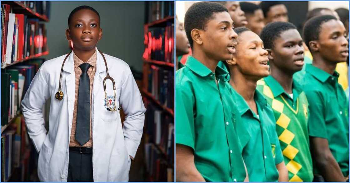 Photo of Kweku Boakye Gyamfi and Prempeh students Photo of Kweku Boakye Gyamfi and Prempeh students