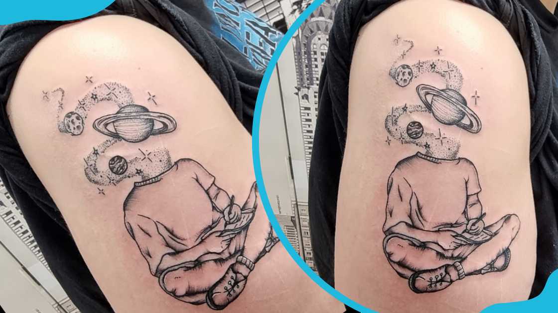 Cosmic mindfulness mental health tattoo Cosmic mindfulness mental health tattoo