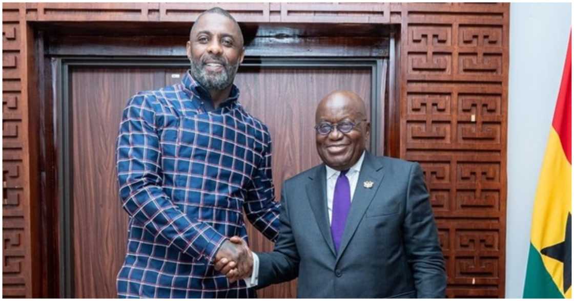 Photo of Idris Elba in meeting with President Akufo-Addo Photo of Idris Elba in meeting with President Akufo-Addo
