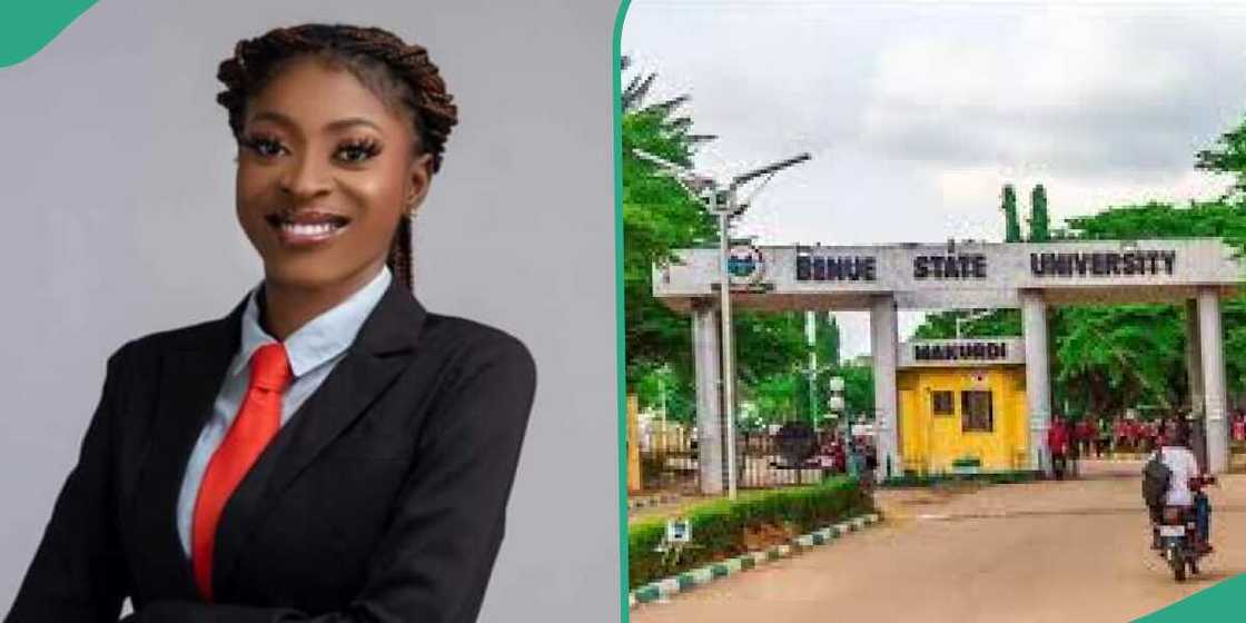 Sandra Mngusonun, a student of Benue State University, made a first class. Sandra Mngusonun, a student of Benue State University, made a first class.