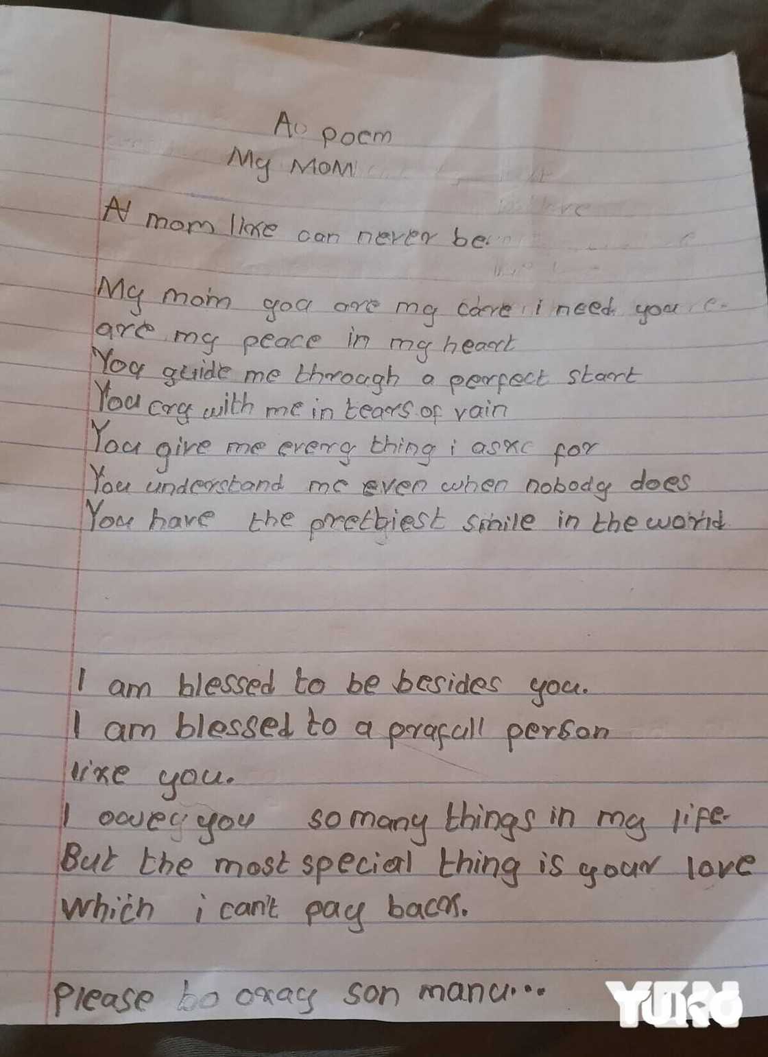 Parenting: 10-year-old Kenyan boy pens emotional poem for ailing mother Parenting: 10-year-old Kenyan boy pens emotional poem for ailing mother