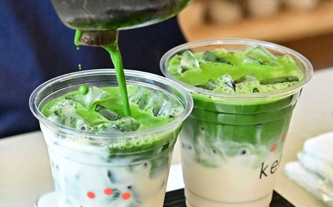 Matcha, which means 'ground tea' in Japanese, can be mixed with milk to make a matcha latte Matcha, which means 'ground tea' in Japanese, can be mixed with milk to make a matcha latte