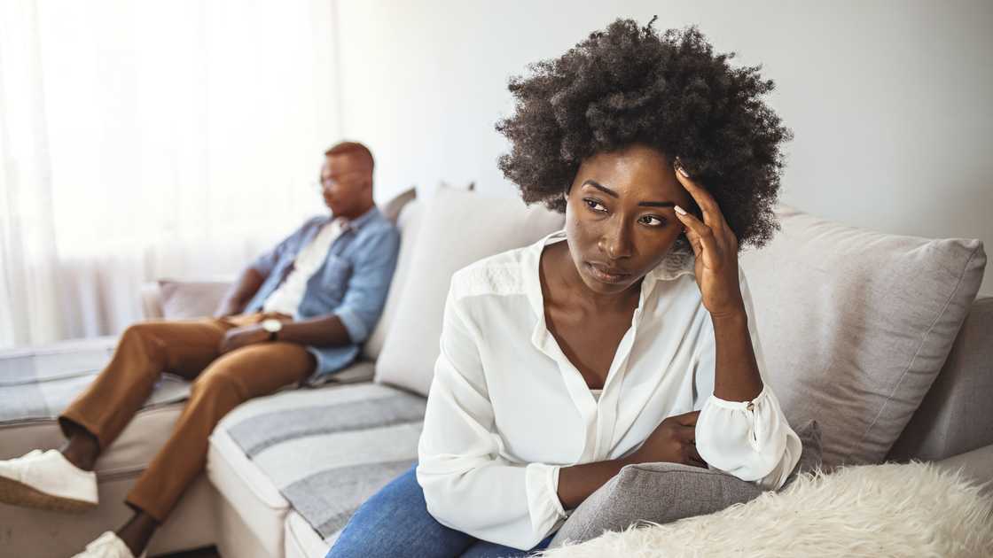 An unhappy couple An unhappy couple