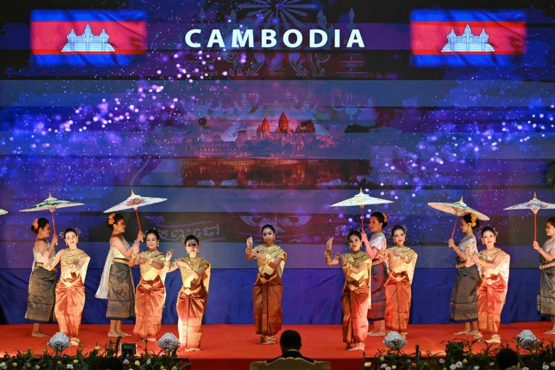 Cambodian dancers perform during the opening ceremony of the 55th Association of Southeast Asean Nations (ASEAN) Foreign Ministers Meeting in Phnom Penh Cambodian dancers perform during the opening ceremony of the 55th Association of Southeast Asean Nations (ASEAN) Foreign Ministers Meeting in Phnom Penh